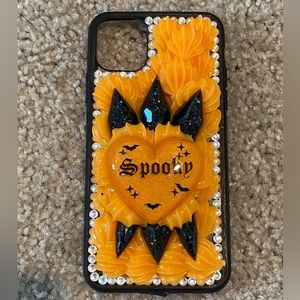 iPhone 11 Pro Max orange and black phone case